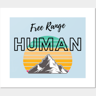 Free Range Human (Mountain yellowGRN) Posters and Art